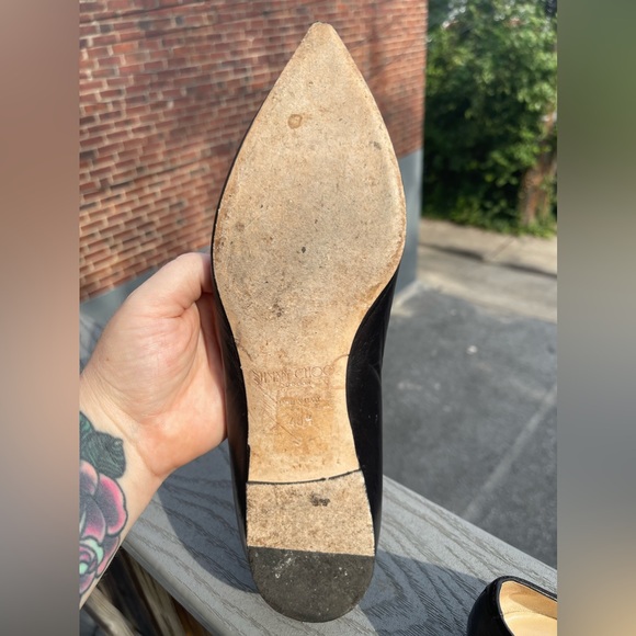 Jimmy Choo Women's Romy Leather Pointed Toe Ballet Flats - Picture 5 of 6